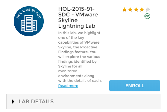 HOL-2015-91-SDC - VMware Skyline Lightning Lab 