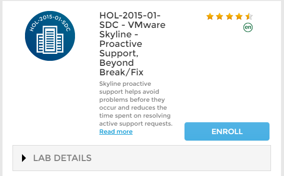 HOL-2015-01-SDC - VMware Skyline - Proactive Support, Beyond Break/Fix 