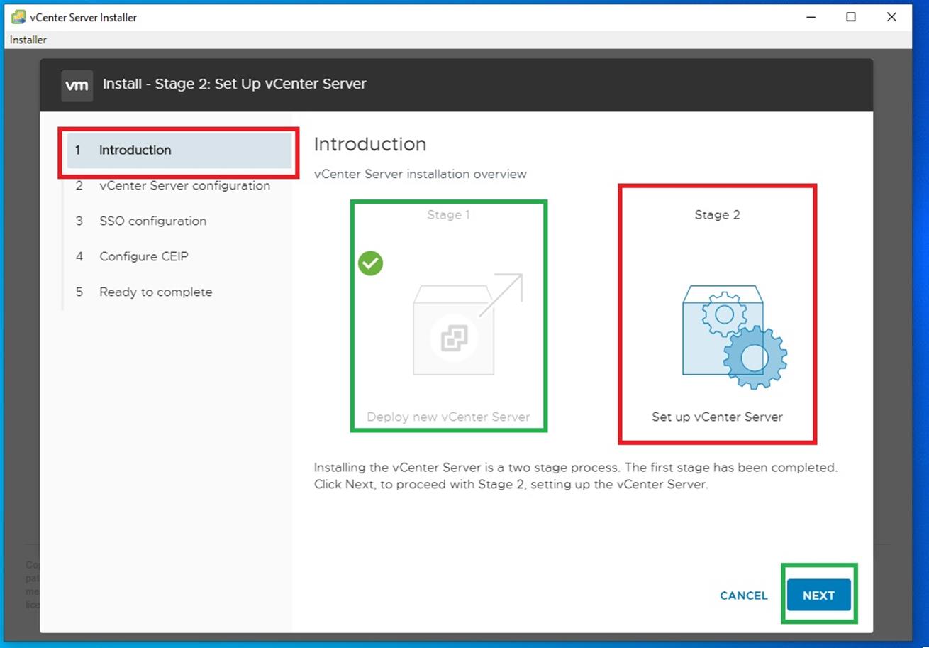 vmware vcenter installation