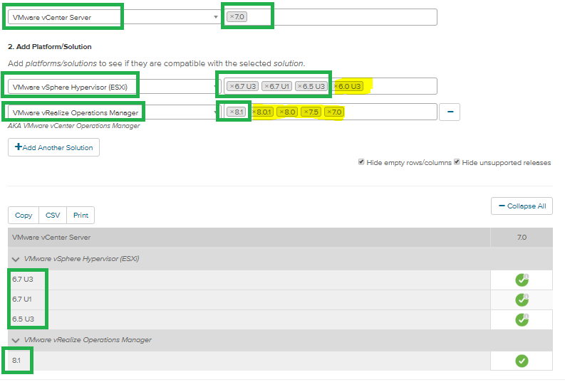 vmware esxi 6.7 compatibility matrix