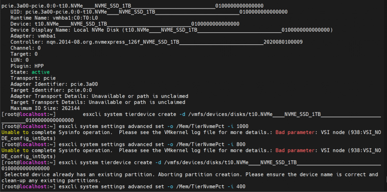 How to Successfully Configure NVMe Memory Tiering in ESXi 8 – AgileOps